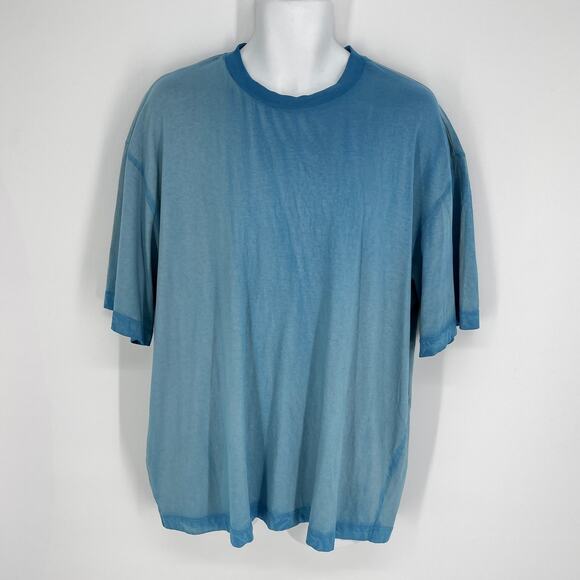 Cotton Citizen NEW Bowie T-Shirt Tee UNISEX Sz M Sky Blue Mix Boxy Fit Stretch - Picture 1 of 9